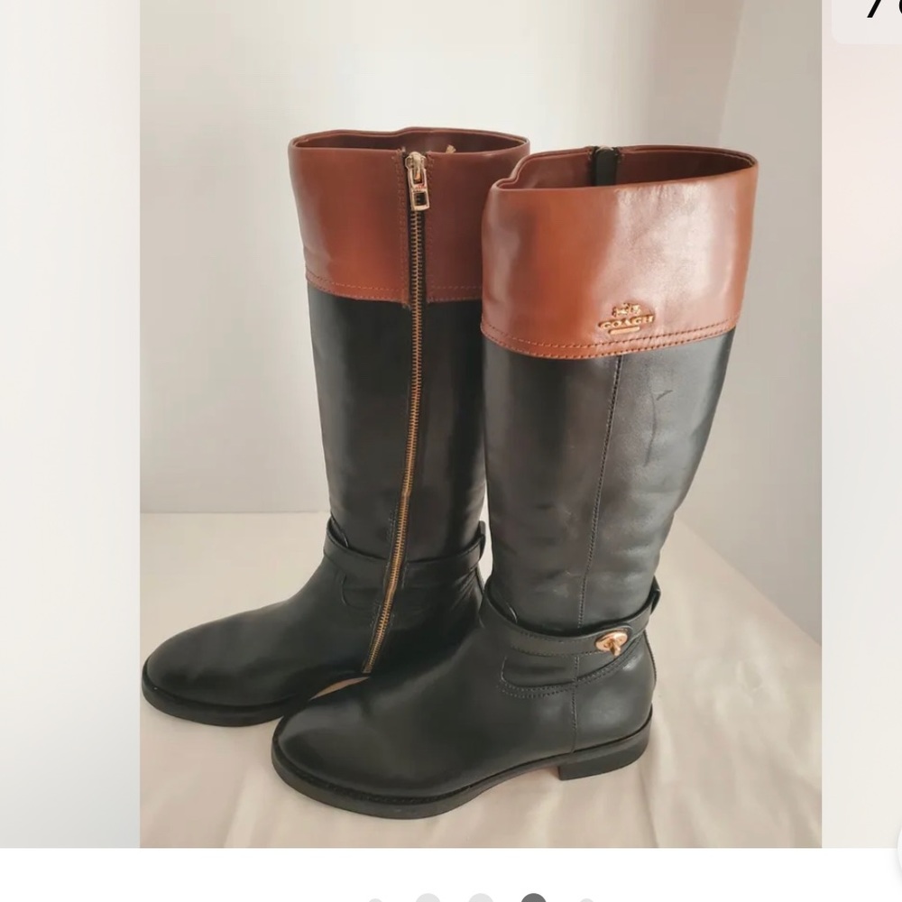 NIB - Coach Womens Eva Mat Calf  Leather Tall Riding Boots shoes sz 9B